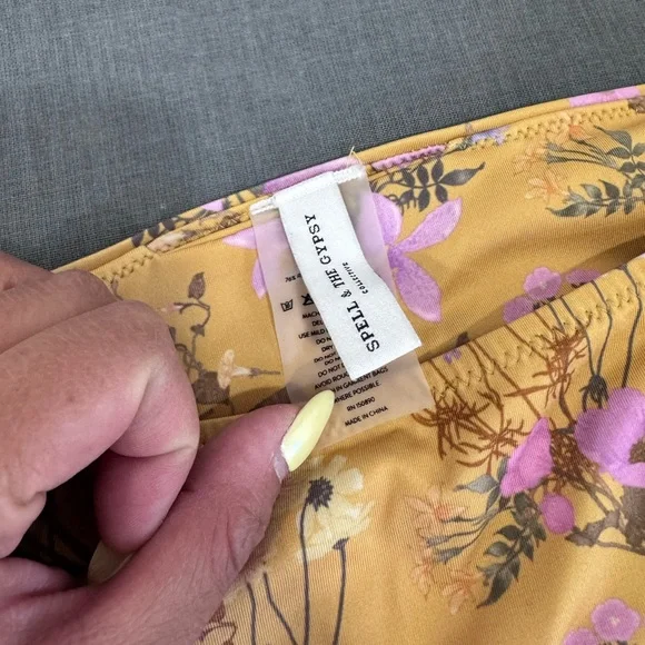 Spell & the Gypsy Collective Wild Bloom Athletic Workout Set - Mustard - Picture 6 of 11